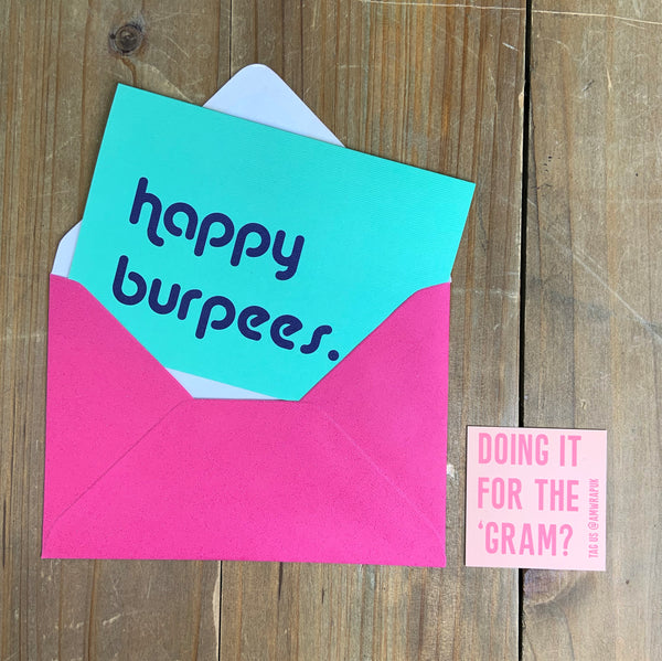 Happy Burpees Birthday PR Greetings Card