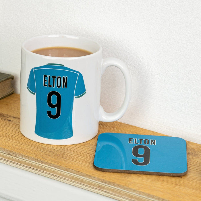 Custom Team Kit Colours Mug - Any Sport Or Football Strip Design "Man Of The Match" Back - Gift For Dad