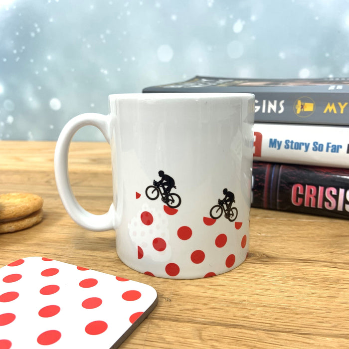 Personalised King of the Mountain Mug and Coaster Set | Gift for Cyclist, Bike, Dirt bike