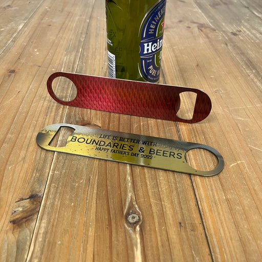 Cricket Bat Bottle Opener Personalised Cricket Gift