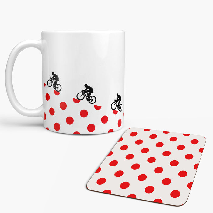 Personalised King of the Mountain Mug and Coaster Set | Gift for Cyclist, Bike, Dirt bike