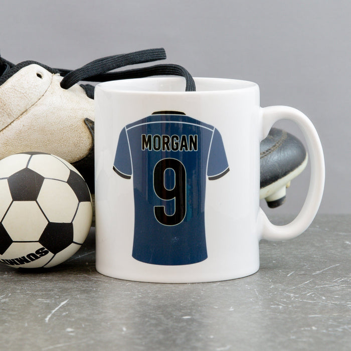 Custom Team Kit Colours Mug - Any Sport Or Football Strip Design "Man Of The Match" Back - Gift For Dad