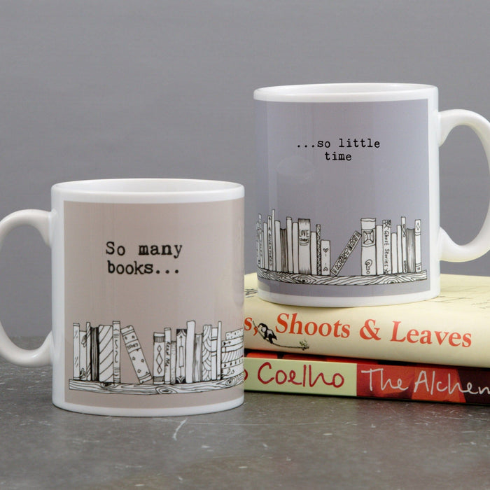 Book Themed Mug - So Many Books So Little Time