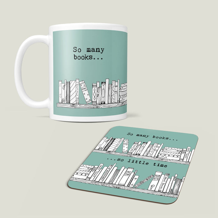 Book Themed Mug - So Many Books So Little Time