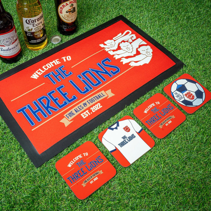 The Three Lions Home Bar England Football Gift Set