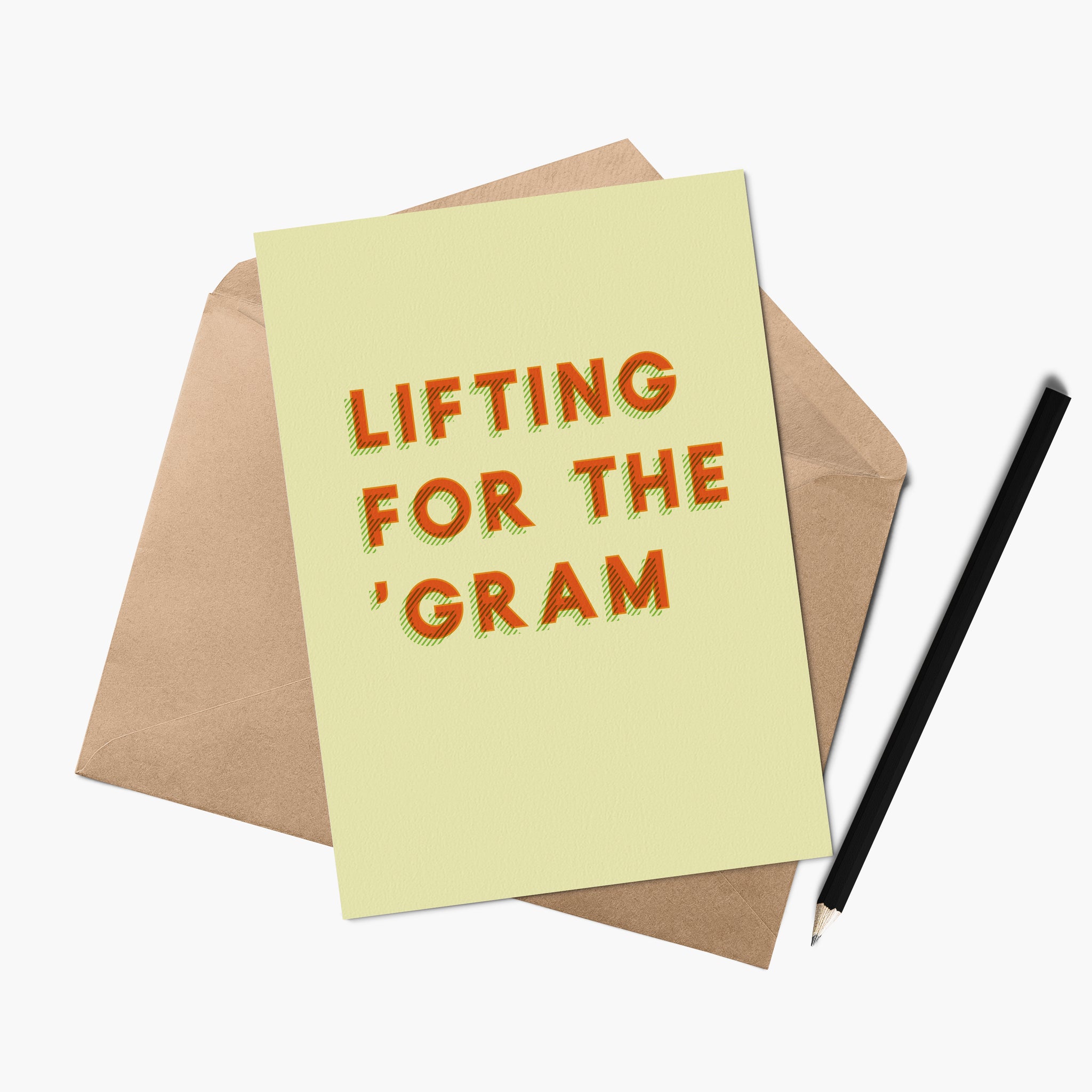 Lifting For The 'Gram Greetings Card