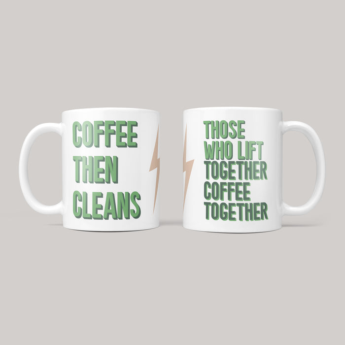 Coffee Then Cleans - Fun Fitness Mug