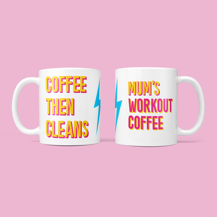 Coffee Then Cleans - Fun Fitness Mug