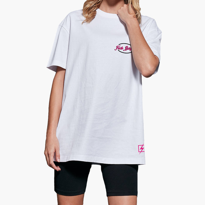 Fuck Burpees - Oversized Women's T-Shirt - White