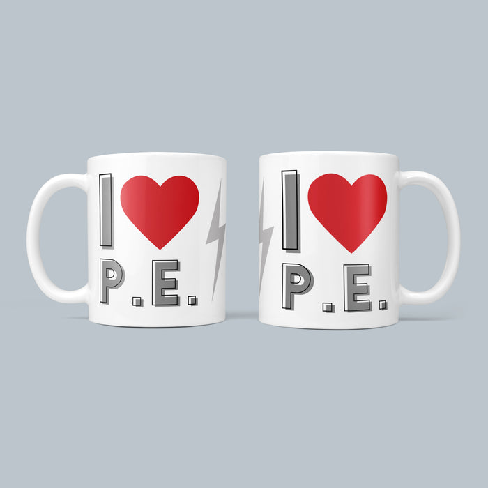 I Love P.E - Fun Fitness Mug