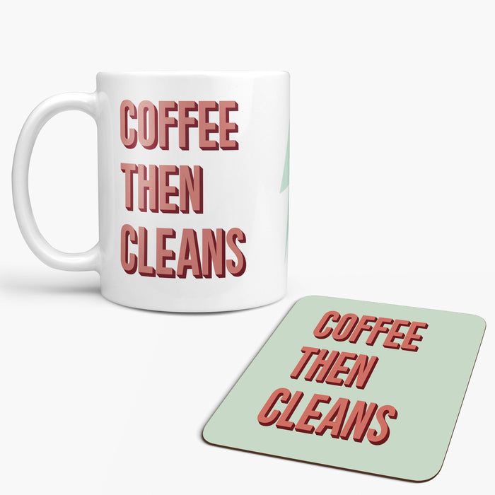 Coffee Then Cleans - Fun Fitness Mug