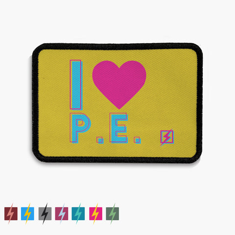 I Love P.E. - Fun fitness Velcro Patch