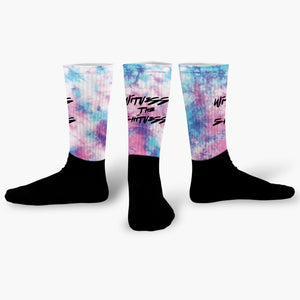 Witness The Shitness Tye Dye Functional Fitness Socks