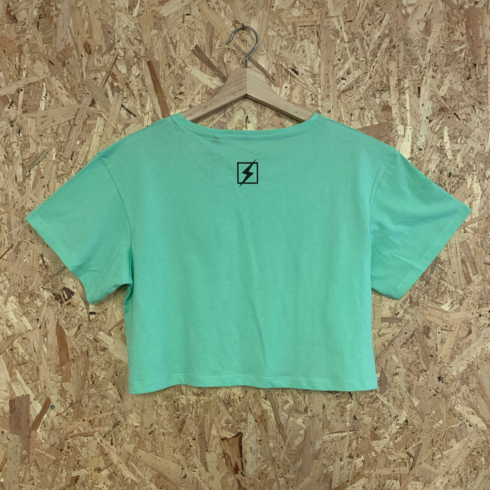 That Escalated Quickly - Womens Cropped T-Shirt - Mint