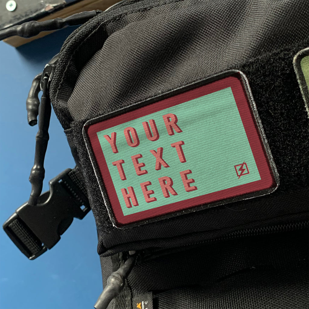 Custom Text Any Velcro Gym Morale Patch Weighted Vest Backpack