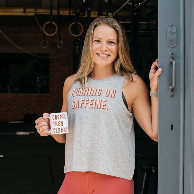 Running on Caffeine Cropped Vest Tank ☕