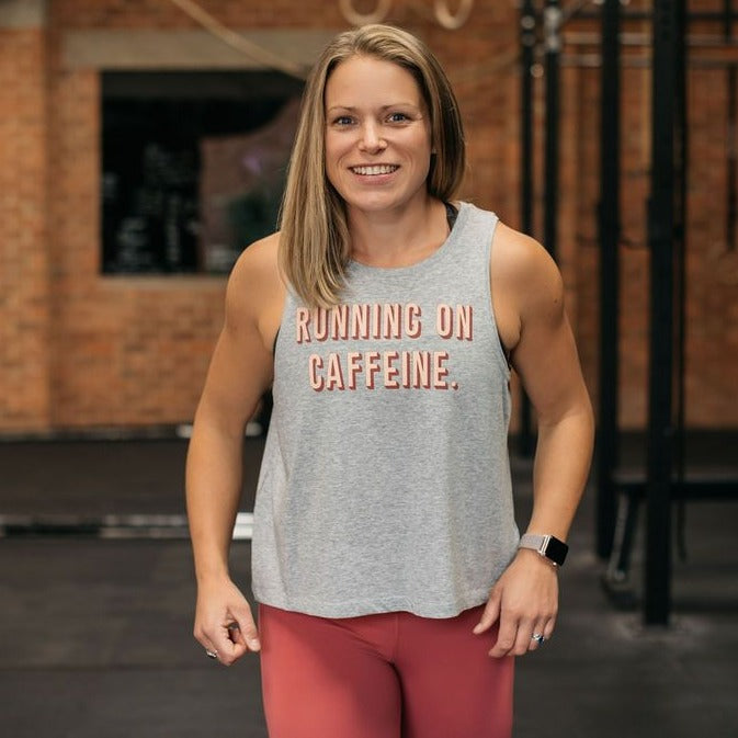 Running on Caffeine Cropped Vest Tank ☕