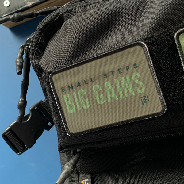 Small Steps Big Gains Motivational Velcro Patch
