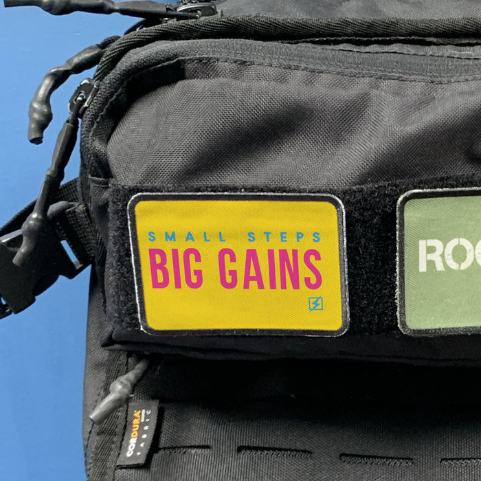 Small Steps Big Gains Motivational Velcro Patch