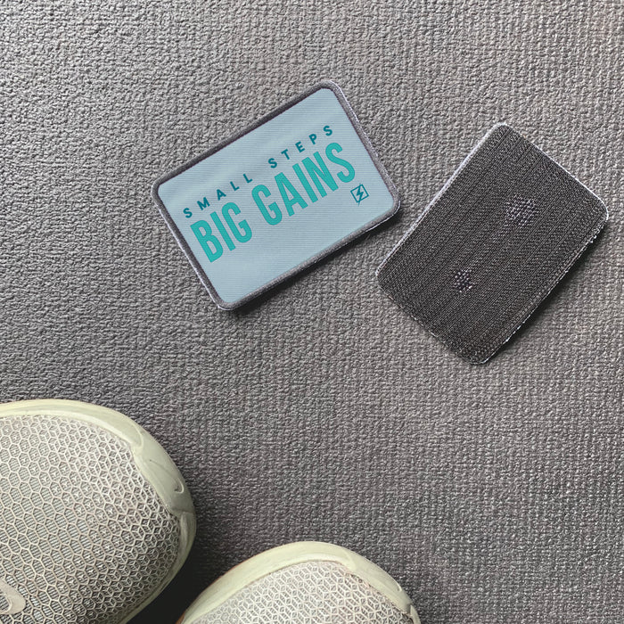 Small Steps Big Gains Motivational Velcro Patch