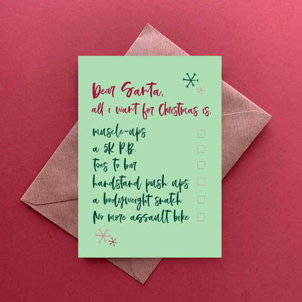 Dear Santa (No More Assault Bike) Christmas Card