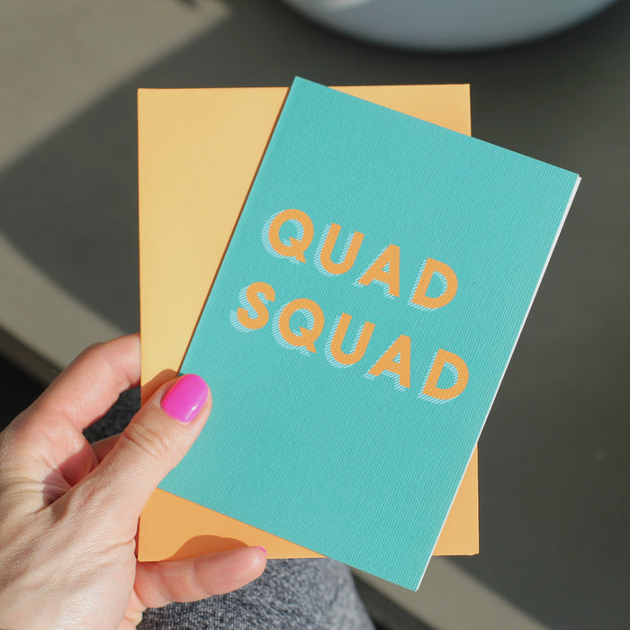 Quad Squad Greetings Card