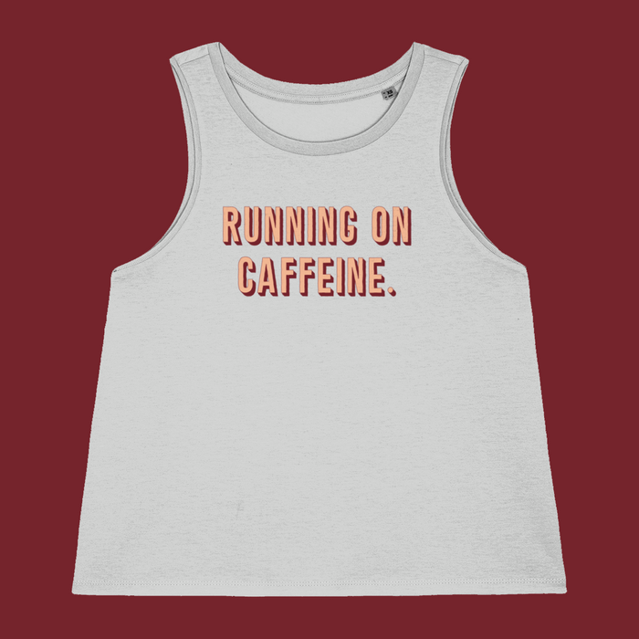 Running on Caffeine Cropped Vest Tank ☕