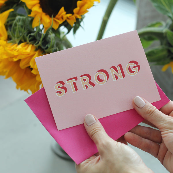 STRONG Athlete Motivation Greetings Card